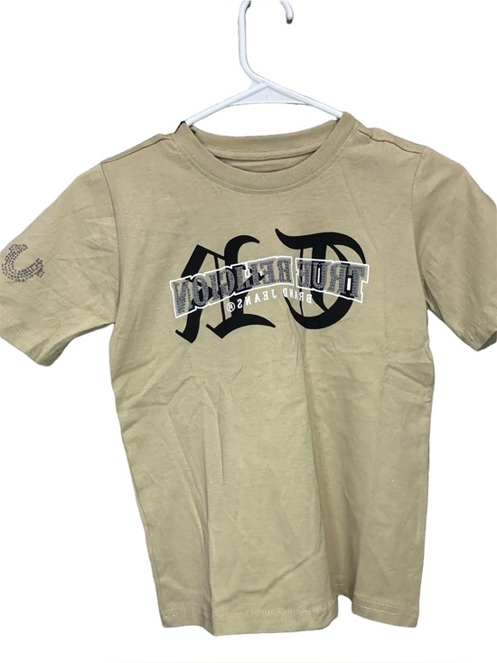 Other - Tan Graphic Tee with Black Logo